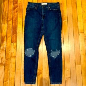 Free People Distressed Skinny Jeans